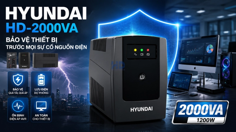 bộ lưu điện Offline Hyundai HD-2000VA