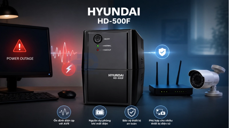 Bộ lưu điện Offline Hyundai HD-500F