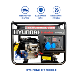 Máy phát điện chạy xăng công suất tối đa 5.5kVA HYUNDAI HY7000LE chính hãng, vận hành ổn định, tiết kiệm nhiên liệu, phù hợp cho gia đình và doanh nghiệp.