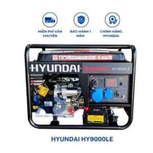 Máy phát điện chạy xăng công suất tối đa 6.6kVA HYUNDAI HY9000LE chính hãng, vận hành mạnh mẽ, tiết kiệm nhiên liệu, phù hợp cho gia đình và doanh nghiệp.
