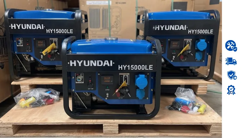 máy phát điện 10kVA hyundai hy15000le 