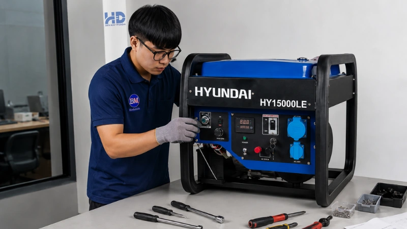 Máy phát điện xăng Hyundai HY15000LE