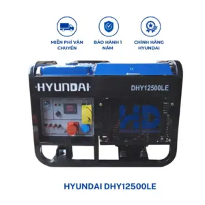 Máy phát điện diesel công suất tối đa 11KW HYUNDAI DHY12500LE chính hãng, vận hành bền bỉ, tiết kiệm nhiên liệu, phù hợp cho gia đình và doanh nghiệp.