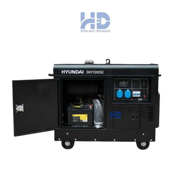 Máy phát điện 6kVA Hyundai DHY7000LE chính hãng
