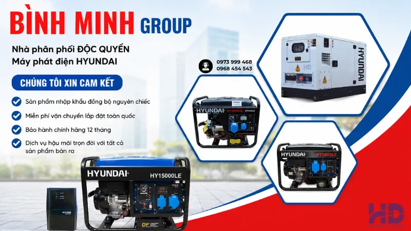 Mua máy phát điện chính hãng Hyundai