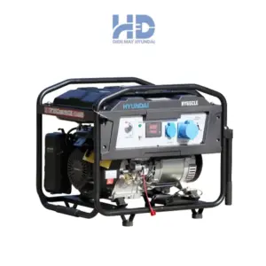Máy phát điện chạy xăng Hyundai HY65CLE công suất 5.0 KVA chính hãng, tiết kiệm nhiên liệu, vận hành ổn định, phù hợp cho gia đình và cửa hàng.