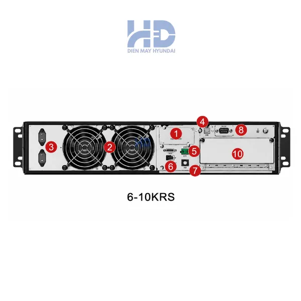 Bộ lưu điện Online Hyundai HD-6KRS – 10KRS Giải pháp nguồn điện liên tục cho hệ thống quan trọng