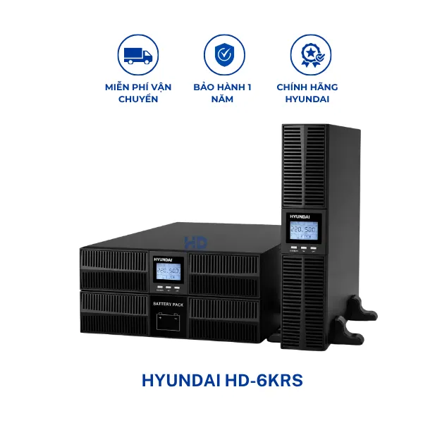 Bộ lưu điện Online 6kVA Hyundai HD-6KRS