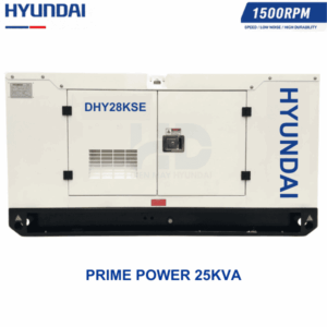 Máy phát điện Hyundai DHY28KSE chạy dầu 3 pha 25KVA chính hãng