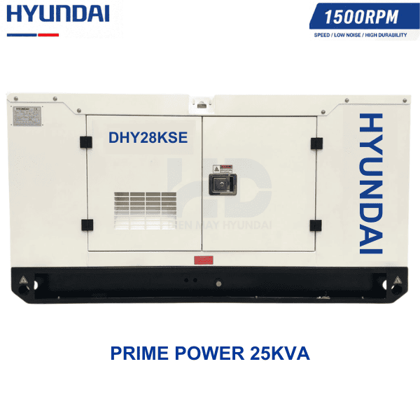 Máy phát điện Hyundai DHY28KSE chạy dầu 3 pha 25KVA chính hãng