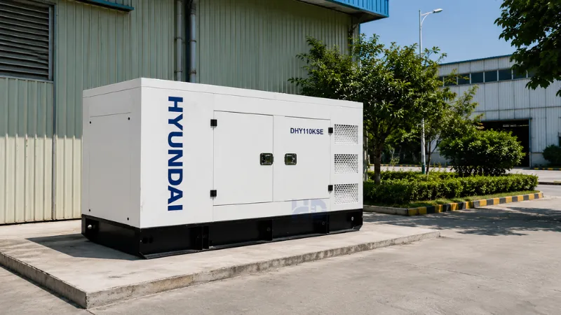 Máy phát điện công nghiệp 110KVA Hyundai DHY110kse chính hãng