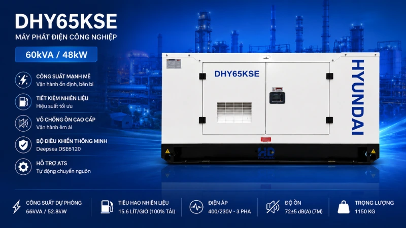 Tổng quan máy phát điện Hyundai DHY65KSE