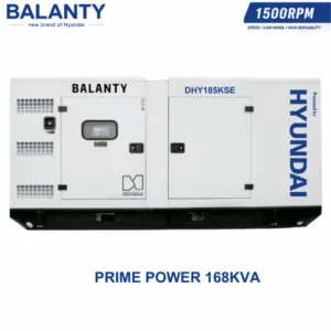 Máy phát điện Hyundai Balanty DHY185KSE chạy dầu 3 pha 168KVA nhập khẩu đồng bộ nguyên chiếc chính hãng