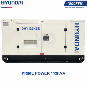 Máy phát điện Hyundai DHY125KSE chạy dầu 3 pha 113KVA nhập khẩu nguyên chiếc chính hãng