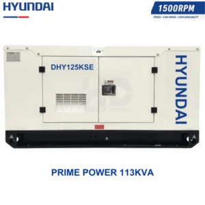 Máy phát điện Hyundai DHY125KSE chạy dầu 3 pha 113KVA nhập khẩu nguyên chiếc chính hãng