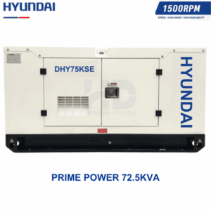 Máy phát điện Hyundai DHY75KSE chạy dầu 3 pha 72.5KVA nhập khẩu chính hãng