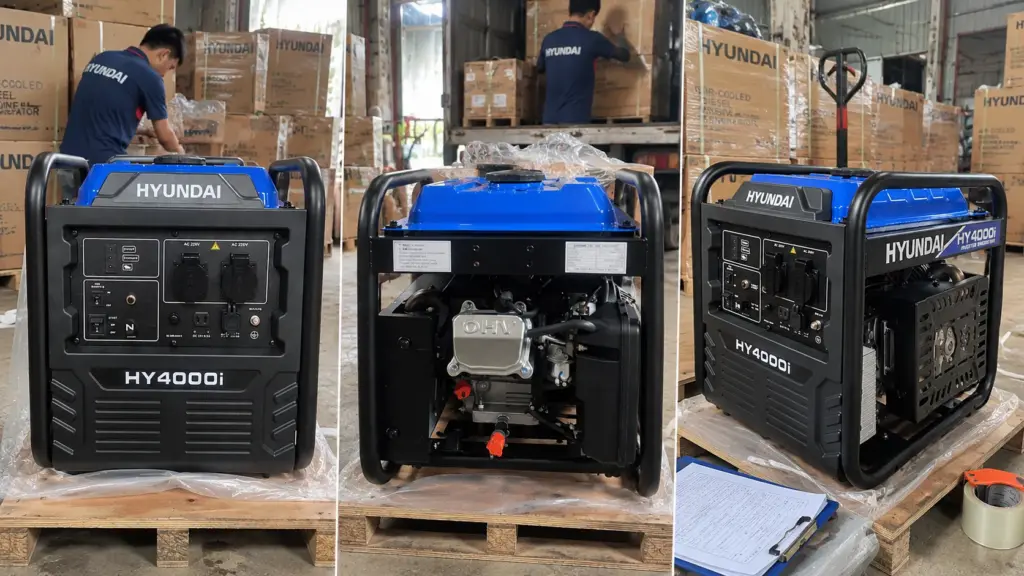 Máy phát điện Hyundai HY4000i công suất tối đa 4 KVA