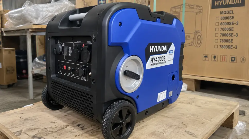 Máy phát điện chạy xăng công suất tối đa 4 KVA HUYNDAI HY4000Si chính hãng